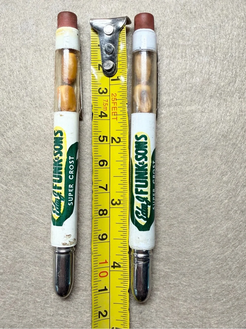 Vintage Bullet Pencil Set Edw J Funk Sons Seed Corn